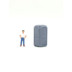 Modelarska przenośna toaleta w skali H0